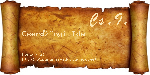 Cserényi Ida névjegykártya